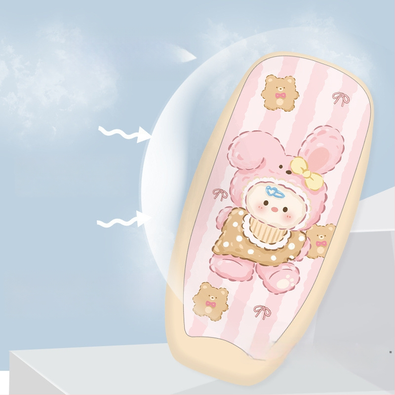 Elektrisõiduki istmepadja kate; siidist kangas; puuvillane täide; suve kasutamiseks; kohandusi pole.