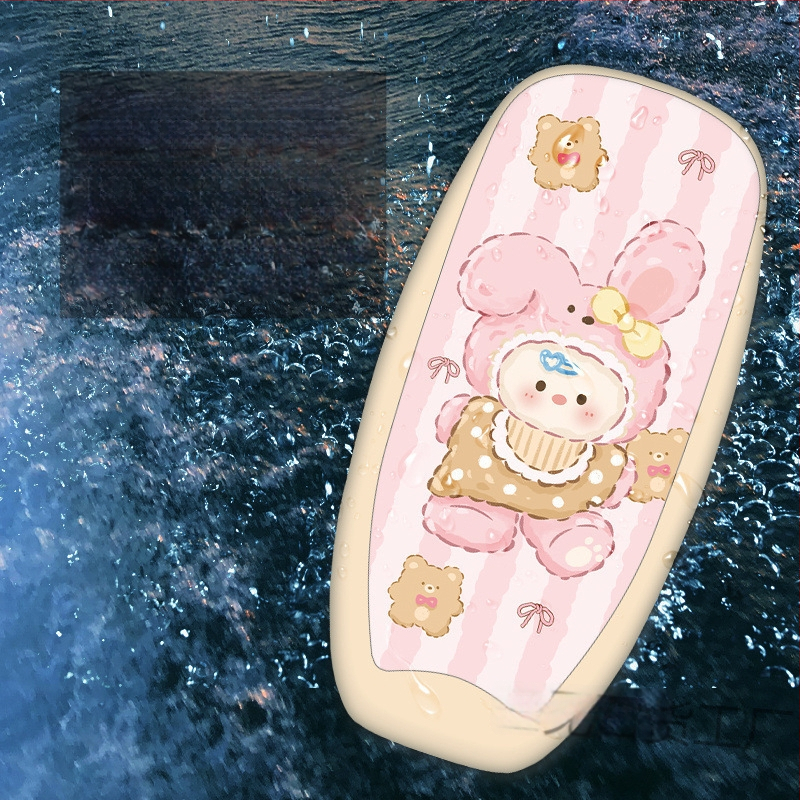 Elektrisõiduki istmepadja kate; siidist kangas; puuvillane täide; suve kasutamiseks; kohandusi pole.