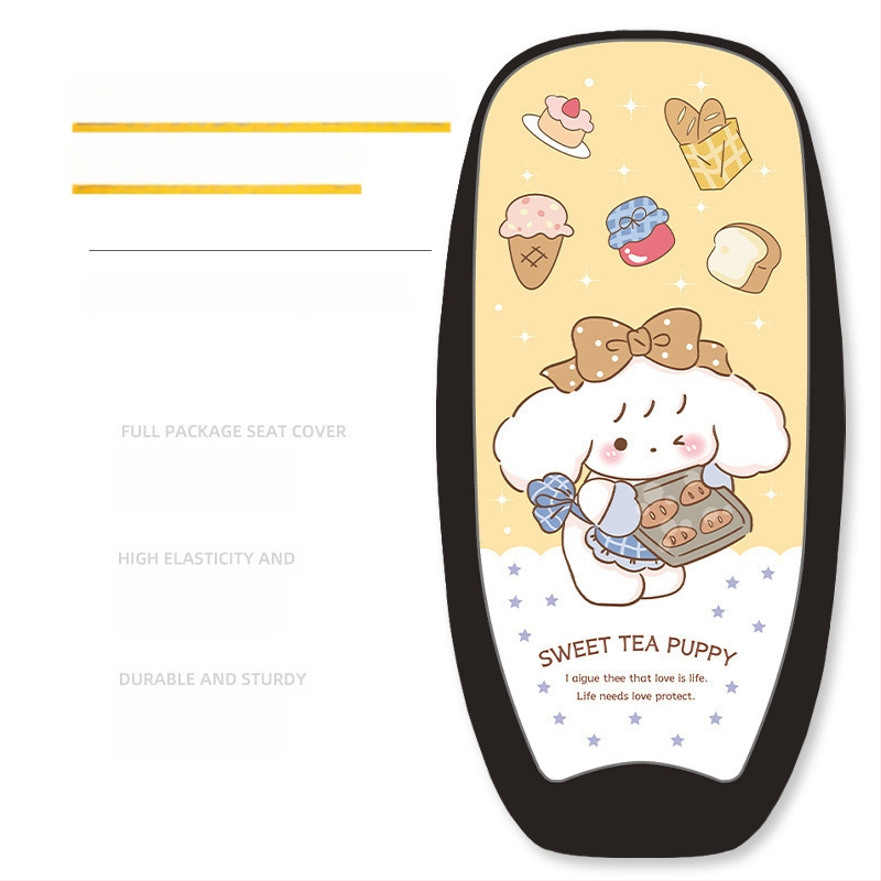 Elektrisõiduki istmepadja kate; siidist kangas; puuvillane täide; suve kasutamiseks; kohandusi pole.