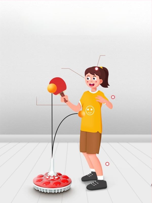 Piektās paaudzes galda tenisa trenētājs mājas lietošanai ar piesūcekni un elastīgu mīkstu vārpstu; SWAY zīmols; PP materiāls; logotipa drukāšana; pielāgošana; piemērots fitnesam, tenisam un citām bumbu spēlēm