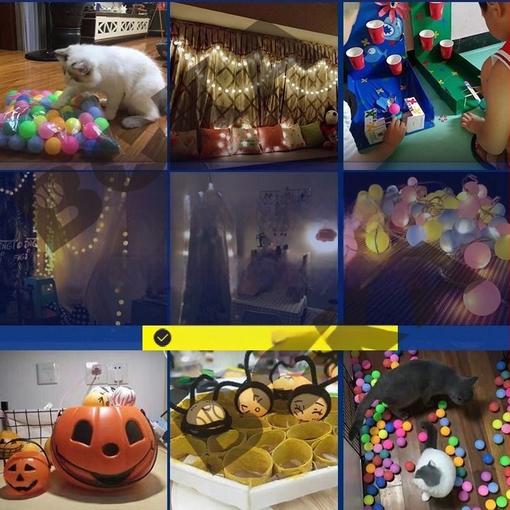 Galda tenisa bumbas – PP materiāls, Ting Bo zīmols, iepakots komplekts loterijām un izklaidei