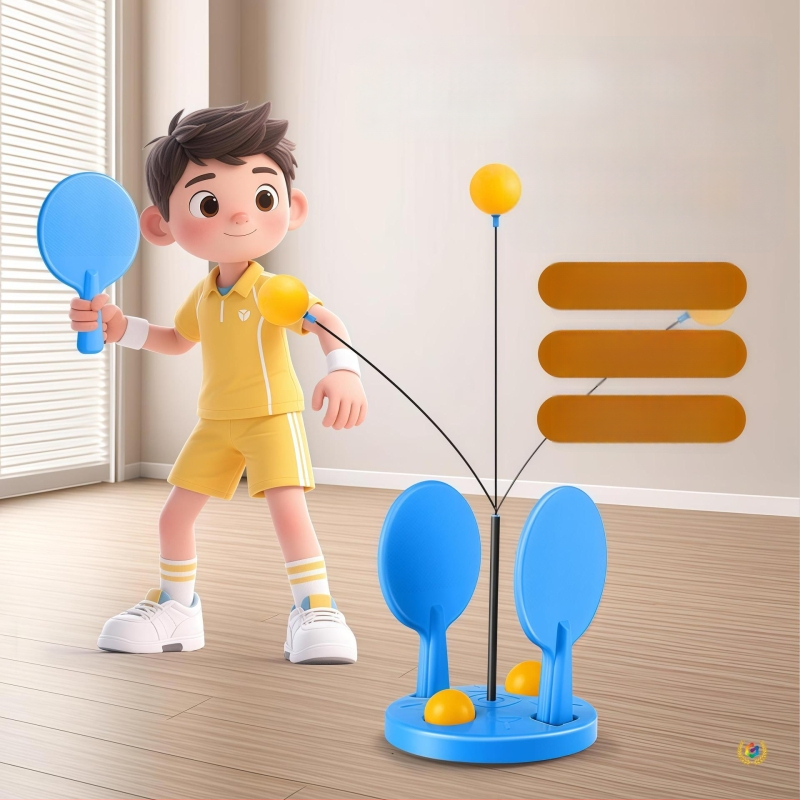 Stalo teniso treniruoklis — fiksuotas, nekreipiasi, savarankiškam treniravimui su atsispindėjimu namų naudojimui, Medžiaga PP