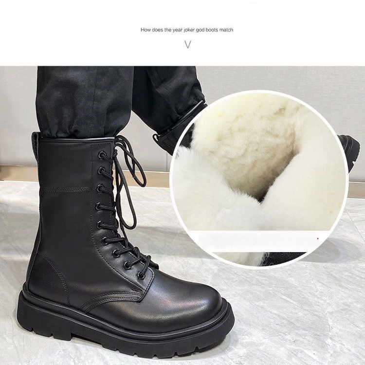 Ādas kalnu pārgājienu zābaki ar rāvējslēdzēju, augsti vīriešu zābaki, ūdensizturīgi