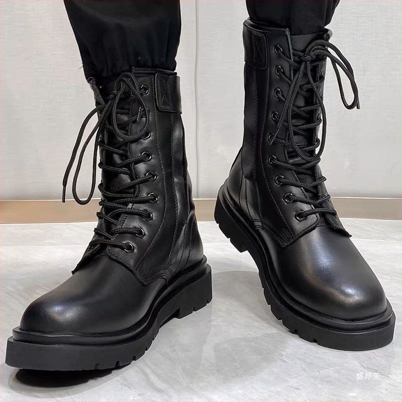 Ādas kalnu pārgājienu zābaki ar rāvējslēdzēju, augsti vīriešu zābaki, ūdensizturīgi