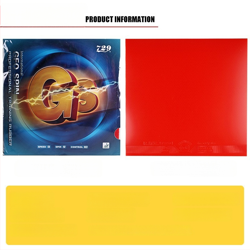 Guma pentru paleta de ping-pong – Brand 729, Număr produs GS Training Set, Tip gumă: Anti-Rubber, Specificație: Single Piece, Scop: Tenis de masă