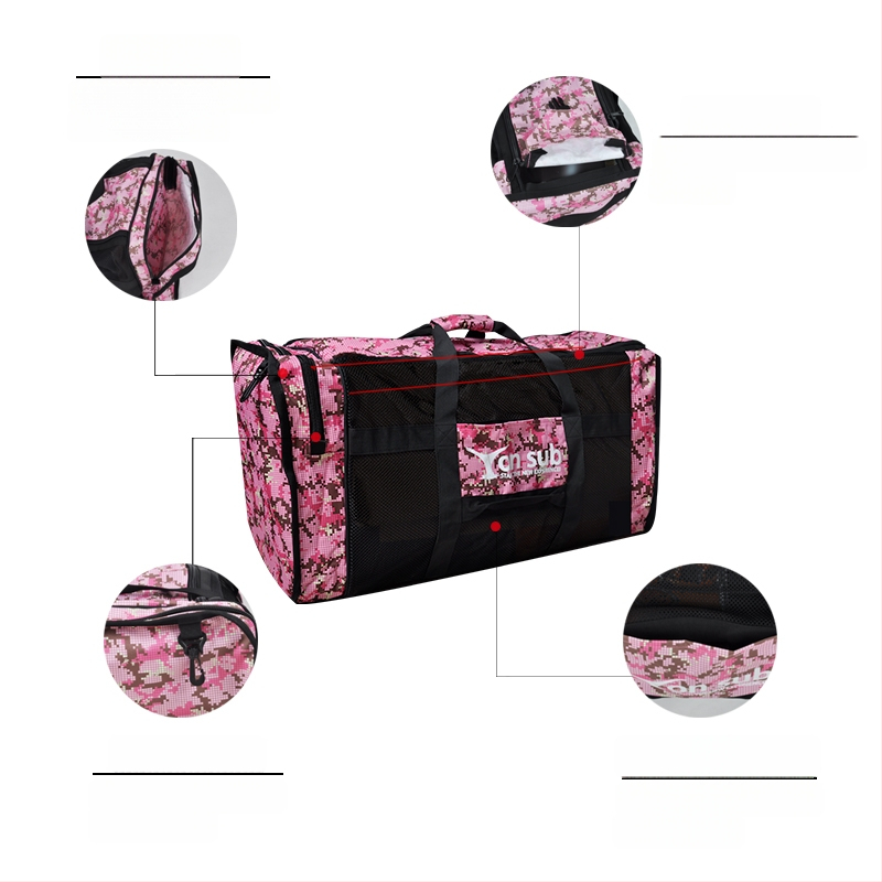 Sukeldumisvarustuse kott suure mahuga võrgust sektsioonidega, kaasaskantav käepidemevaga