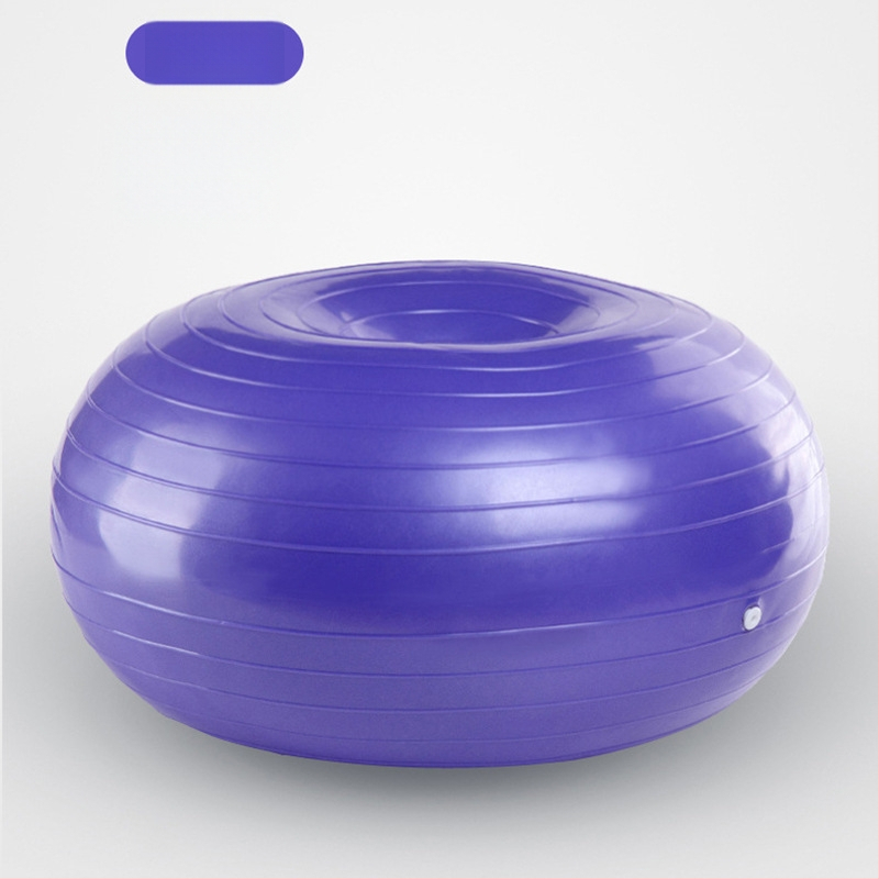 Minge de yoga în formă de gogoașă – anti-explozie, pentru sarcină și postpartum, antrenament de nucleu și echilibru – PVC, 900 g, gonflabil