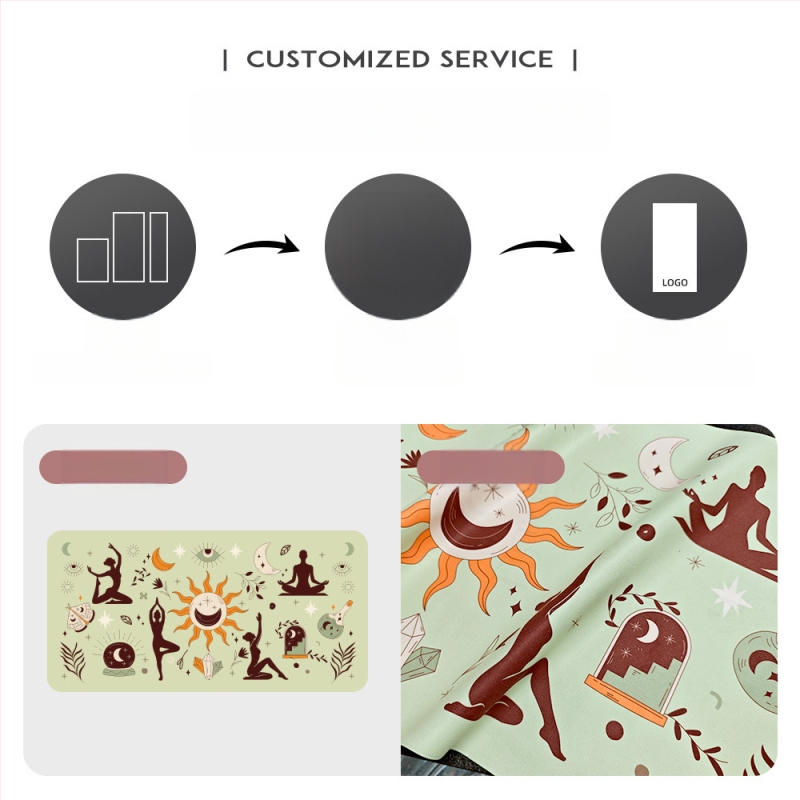 Kohandatud jooga-rätik sisekasutuseks – higist imav, libisemiskindel, ultrafina mikrokiud, 200 g, kiire kuivatamine, logos trükkimise võimalus