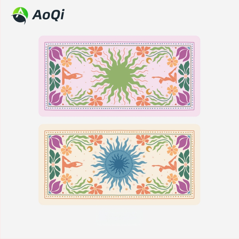 Kohandatud jooga-rätik sisekasutuseks – higist imav, libisemiskindel, ultrafina mikrokiud, 200 g, kiire kuivatamine, logos trükkimise võimalus