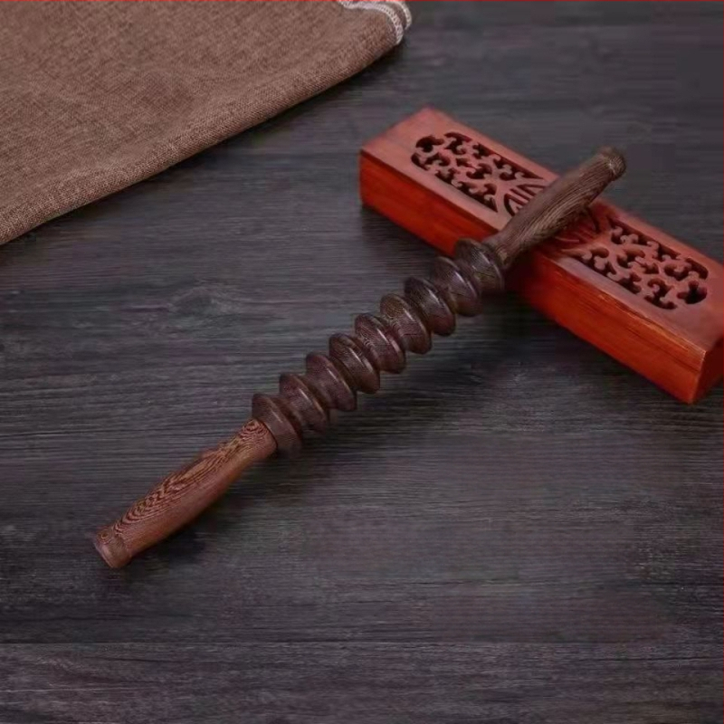 Koka masāžas rulīte – Redwood, masāža mugurai, viduklim un kājām, joga nūjas dizains, mūsdienīgs minimālisms