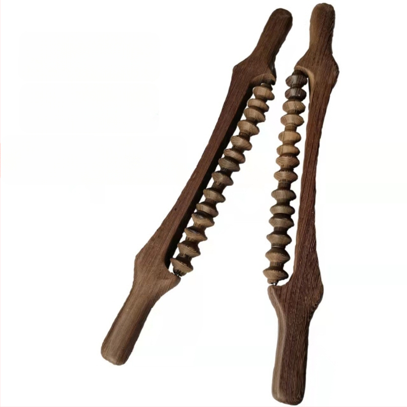 Koka masāžas rulīte – Redwood, masāža mugurai, viduklim un kājām, joga nūjas dizains, mūsdienīgs minimālisms