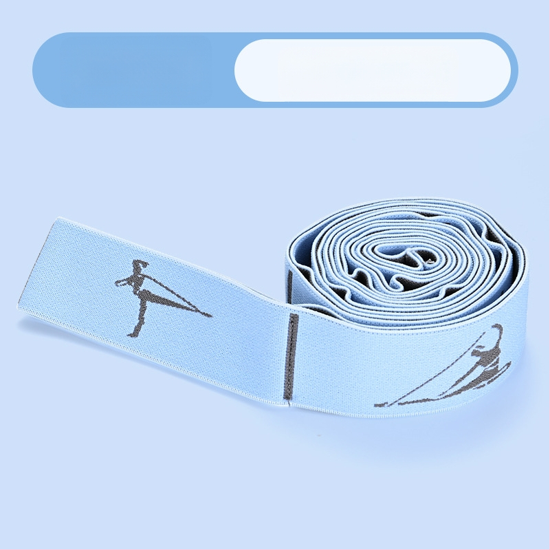 Banda de întindere pentru yoga cu design segmentat pentru antrenarea posturii spatelui și a umerilor, funie elastică de tensiune (latex și poliester)