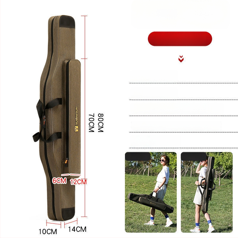 Τσάντα καμβά για καλάμια ψαρέματος, Μεγάλη χωρητικότητα, Μάρκα Unique, Όχι αδιάβροχο