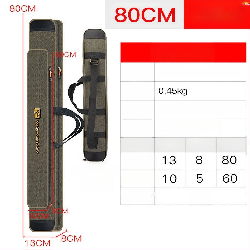Τσάντα καμβά για καλάμια ψαρέματος, Μεγάλη χωρητικότητα, Μάρκα Unique, Όχι αδιάβροχο