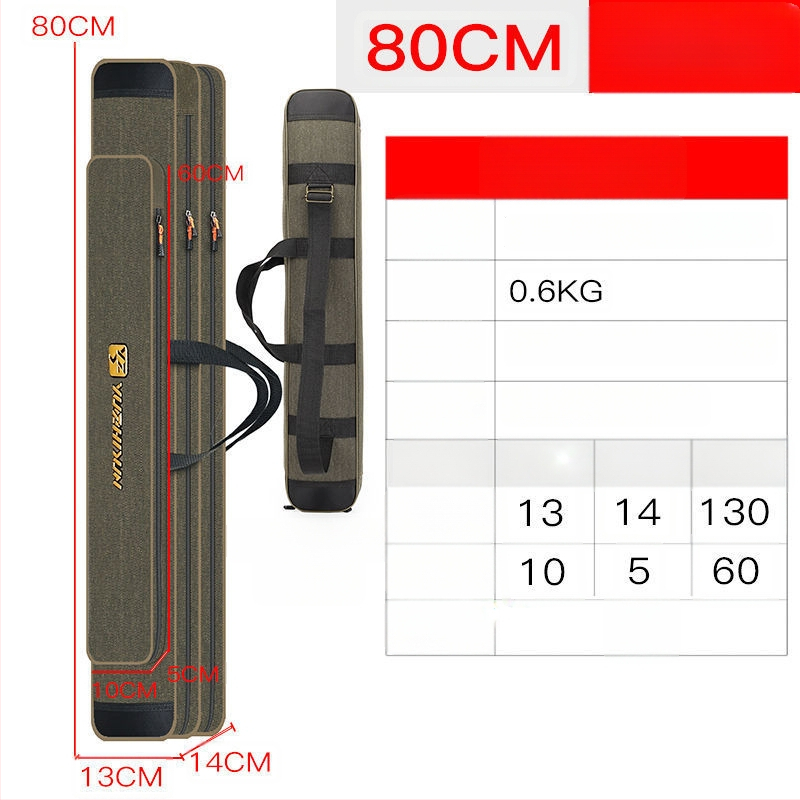 Τσάντα καμβά για καλάμια ψαρέματος, Μεγάλη χωρητικότητα, Μάρκα Unique, Όχι αδιάβροχο