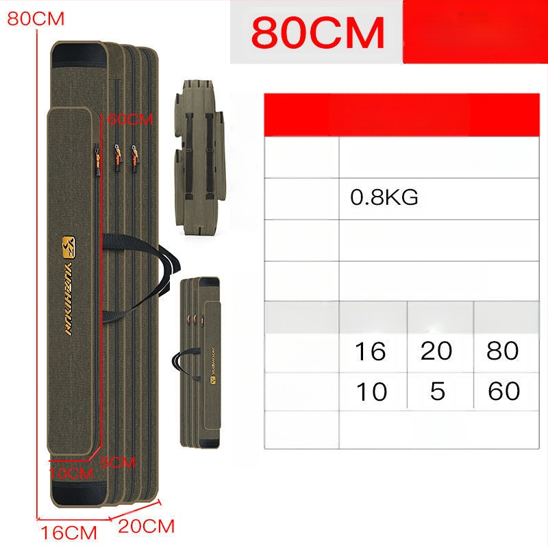Τσάντα καμβά για καλάμια ψαρέματος, Μεγάλη χωρητικότητα, Μάρκα Unique, Όχι αδιάβροχο