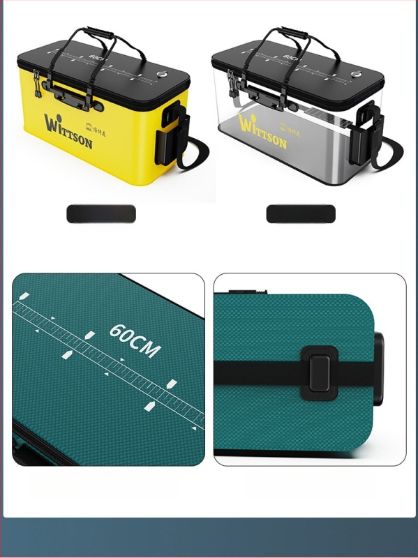 Αναδιπλούμενος EVA κάδος ψαρέματος για ζωντανά ψάρια με προστατευτικό σχεδιασμό