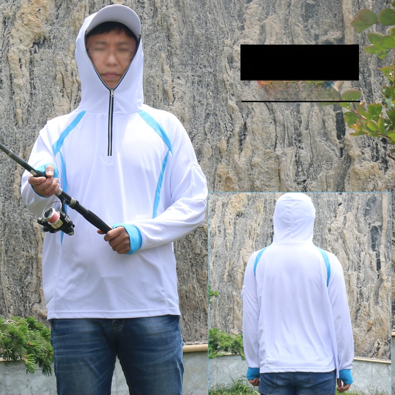 Vīriešu makšķerēšanas apģērbs, pret kukaiņiem, elpojošs, ātri žūst, Ice Silk audums, poliestera un polipropilēna maisījums