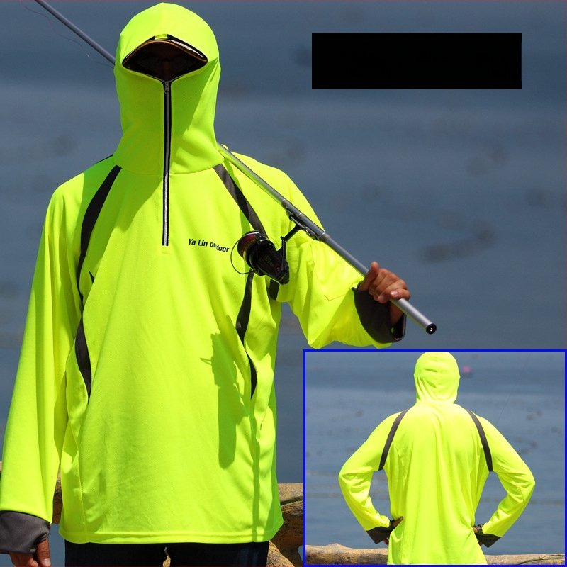 Vīriešu makšķerēšanas apģērbs, pret kukaiņiem, elpojošs, ātri žūst, Ice Silk audums, poliestera un polipropilēna maisījums