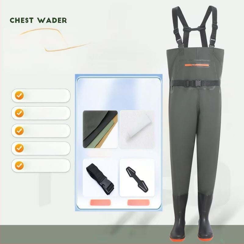 Водоустойчива рибарска екипировка – гащеризон с жилетка, EVENT плат, защита от радиация, пролет, мъже