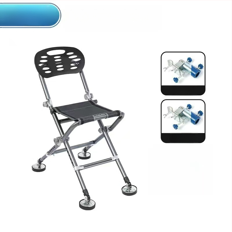Zvejas krēsls visiem tereniem, saliekams un pārnēsājams, ar regulējamu augstumu, metāla rāmis (2024)