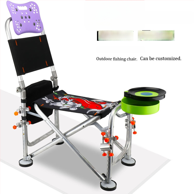 Zvejas krēsls no alumīnija sakausējuma, saliekams, ar regulējamu augstumu, daudzfunkcionāls (alumīnija sakausējums; saliekams; regulējams augstums)