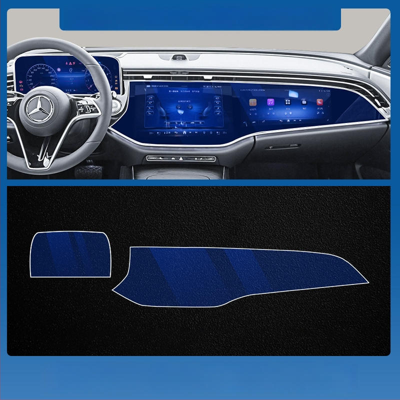 Mercedes-Benz E-Class E260L/E300L centrālā vadības un navigācijas ekrāna aizsargstikls – viengabala, skrāpējumu izturīgs, pret pirkstu nospiedumiem, temperatūras izturīgs