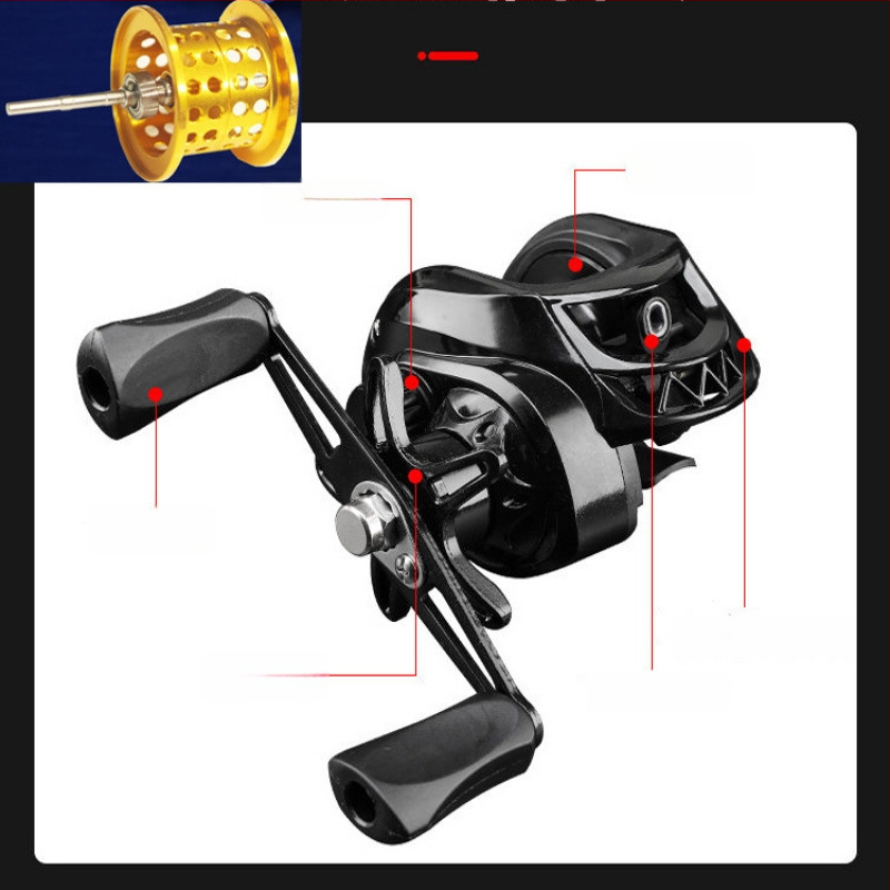 Καρούλι ψαρέματος με σχήμα σταγόνας για δόλωμα, αρχάριου επιπέδου, δεξιοχειρικό, μάρκα Powerful merchant