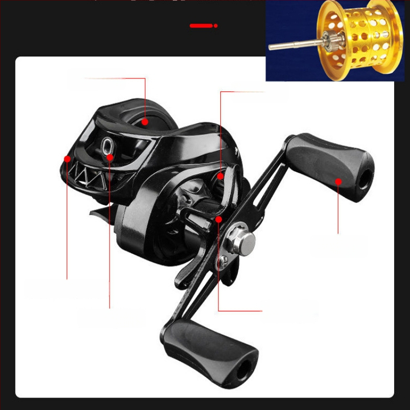 Καρούλι ψαρέματος με σχήμα σταγόνας για δόλωμα, αρχάριου επιπέδου, δεξιοχειρικό, μάρκα Powerful merchant