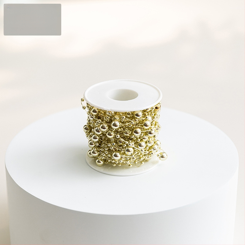 Ziemassvētku egles dekori — plastmasas pērļu ķēde un Baby's Breath pērļu virkne DIY pušķiem | Zīmols: Snow fir christmas | Svētki: Ziemassvētki