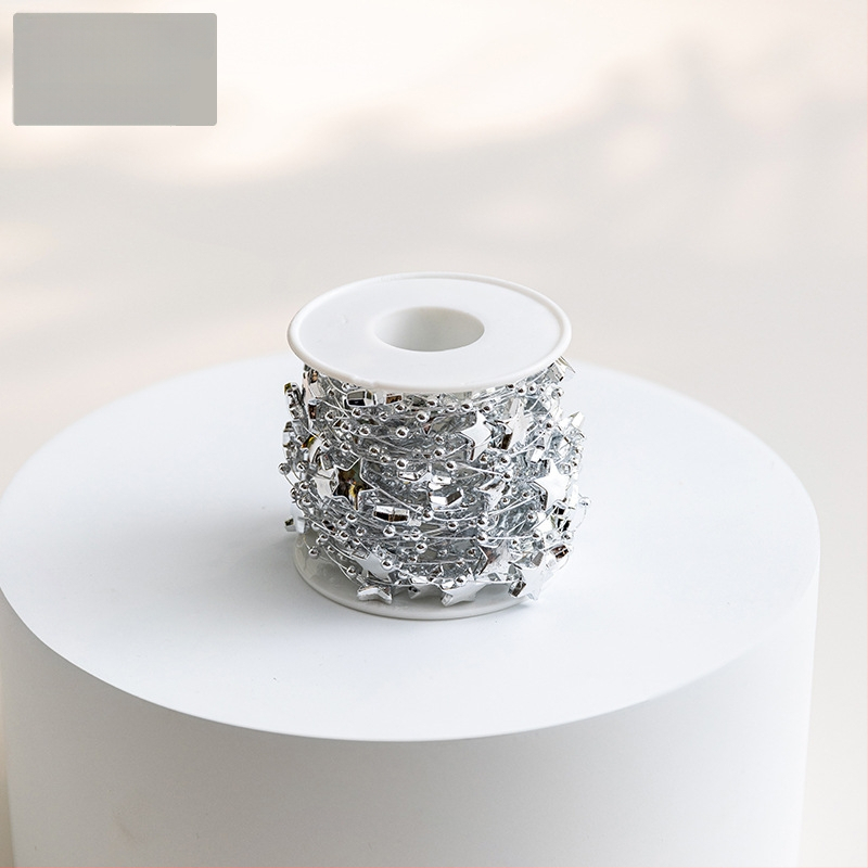 Ziemassvētku egles dekori — plastmasas pērļu ķēde un Baby's Breath pērļu virkne DIY pušķiem | Zīmols: Snow fir christmas | Svētki: Ziemassvētki