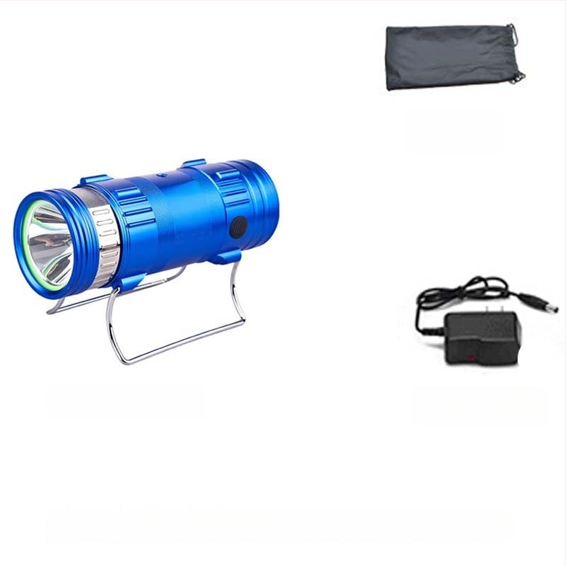 Lampa de pescuit de noapte cu LED, corp din aliaj de aluminiu, reîncărcabilă, LED, rază 100–200 m