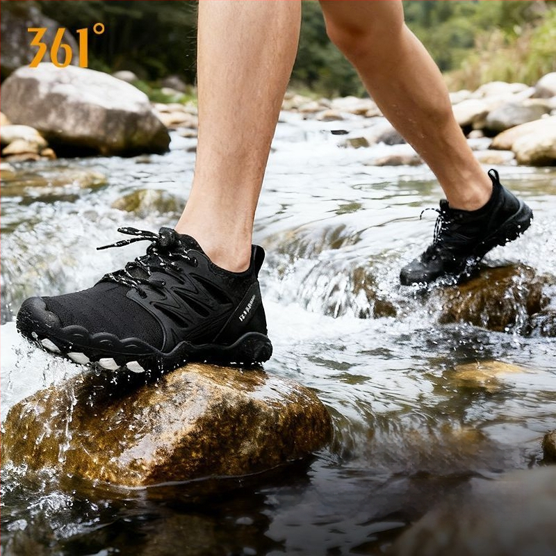 Pantofi pentru trasee pe râuri, antiderapante, partea superioară din pânză, talpă PVC, înălțime joasă