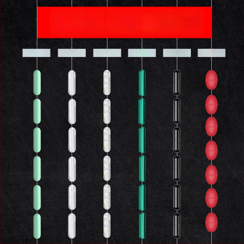 Silikona spacer pērlītes zvejas līnijai, 300 gab., augsta koncentrēšanās novietojums