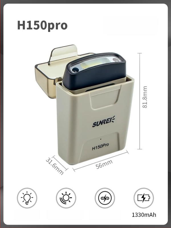 Shanlix lampă frontală LED, încărcare prin inducție, reîncărcabilă, 40 g, autonomie 27 h, 100 lm, pentru pescuit nocturn