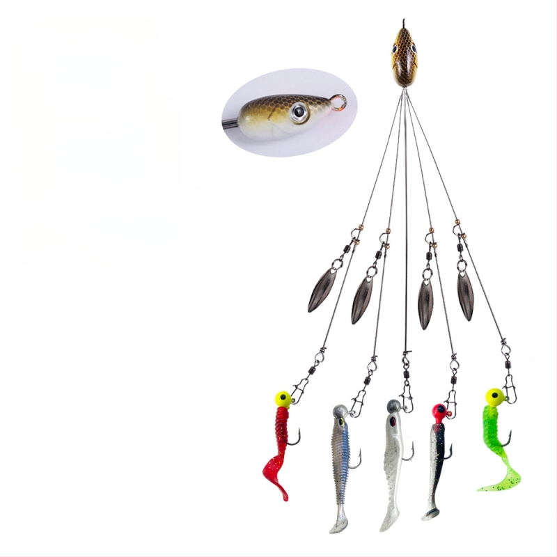 ZURYP Zivju āķis, bez bodēja, atstarojošām pērlītēm rotāts mānekļa, gatavs privātajai etiķetei, makšķerēšana pie okeāna pludmales