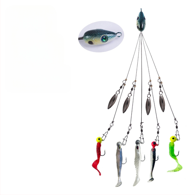 ZURYP Zivju āķis, bez bodēja, atstarojošām pērlītēm rotāts mānekļa, gatavs privātajai etiķetei, makšķerēšana pie okeāna pludmales