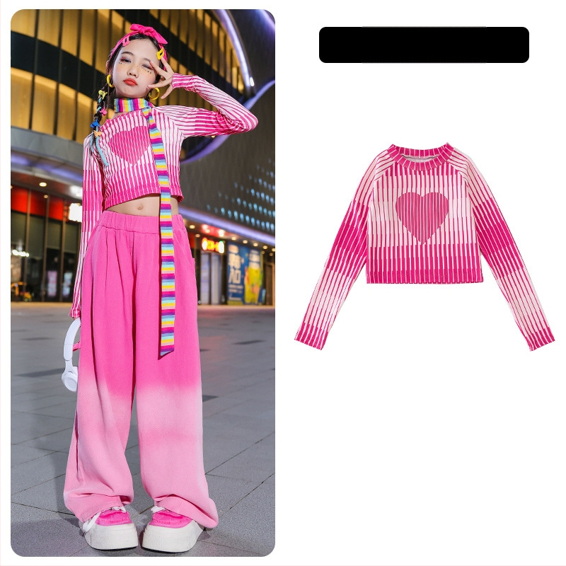 Meitenēm džezdeju komplekts: crop-top ar garām piedurknēm, kokvilnas audums 22% sastāvs, prakses drēbes, drošības klase B, pavasaris un rudens