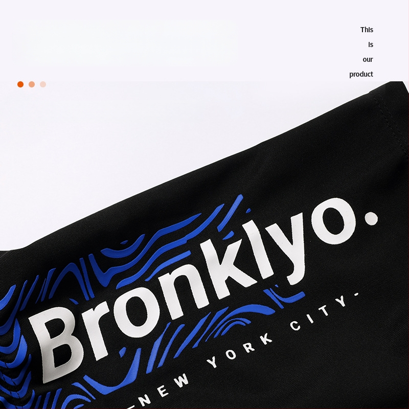 Onuzi pantaloni scurți de înot pentru bărbați vară, dublu strat, uscare rapidă, croi lejer, imprimeu, țesătură poliester, căptușeală poliester cu 10% elastan