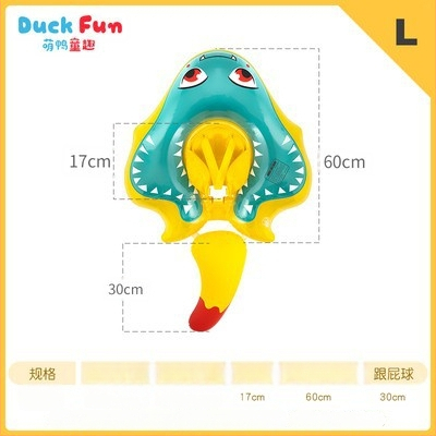 Inel de înot pentru copii, în formă de manta, inel gonflabil pentru apă, model desen animat, PVC ecologic, grosime 0,35