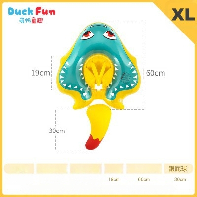 Inel de înot pentru copii, în formă de manta, inel gonflabil pentru apă, model desen animat, PVC ecologic, grosime 0,35