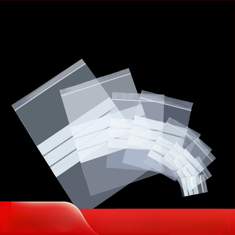 Skaidrus savarankiškai užsidarantis maišelis juvelyrinių pavyzdžių užrašomu etikete, PE medžiaga, užsandarinimo ilgis 2 cm