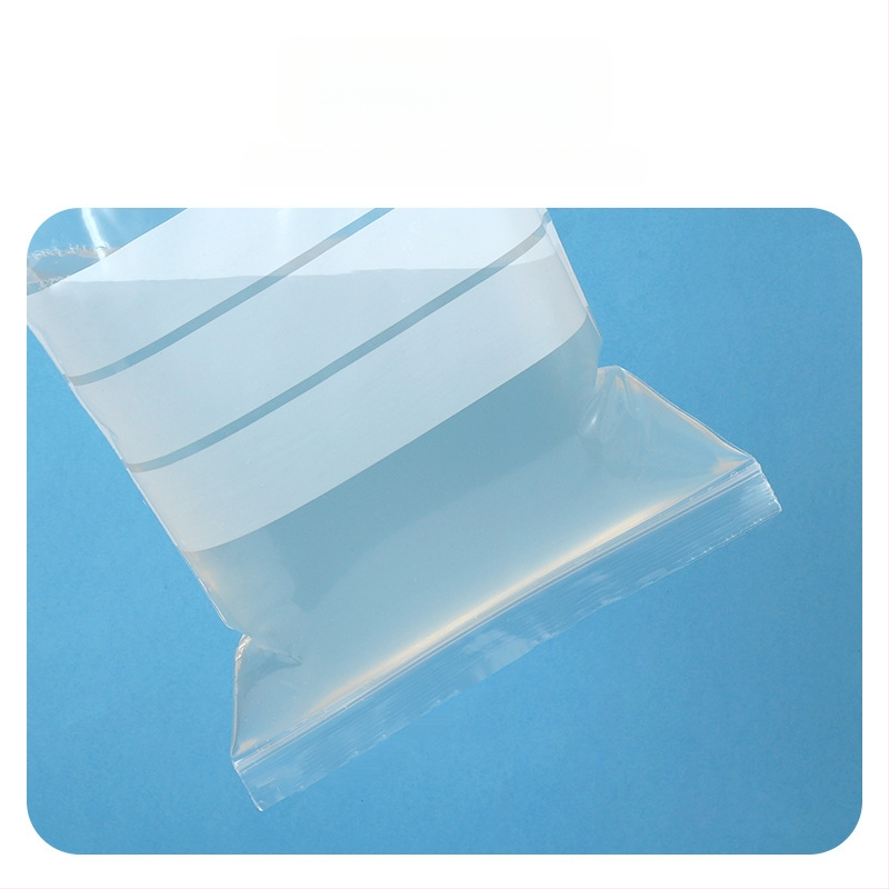 Skaidrus savarankiškai užsidarantis maišelis juvelyrinių pavyzdžių užrašomu etikete, PE medžiaga, užsandarinimo ilgis 2 cm