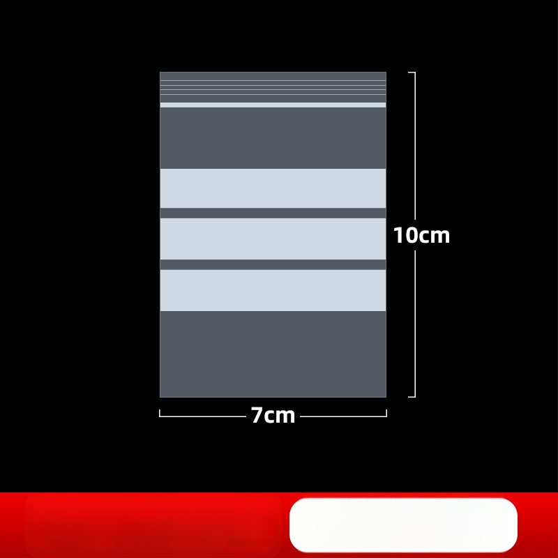 Skaidrus savarankiškai užsidarantis maišelis juvelyrinių pavyzdžių užrašomu etikete, PE medžiaga, užsandarinimo ilgis 2 cm