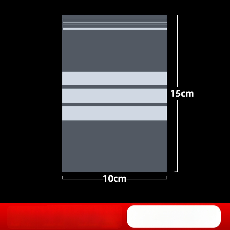 Skaidrus savarankiškai užsidarantis maišelis juvelyrinių pavyzdžių užrašomu etikete, PE medžiaga, užsandarinimo ilgis 2 cm