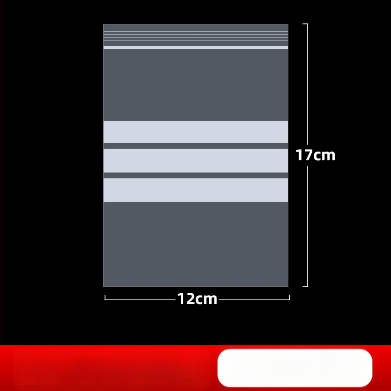 Skaidrus savarankiškai užsidarantis maišelis juvelyrinių pavyzdžių užrašomu etikete, PE medžiaga, užsandarinimo ilgis 2 cm