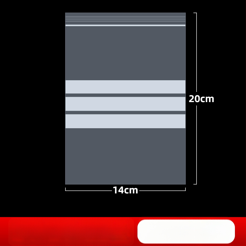 Skaidrus savarankiškai užsidarantis maišelis juvelyrinių pavyzdžių užrašomu etikete, PE medžiaga, užsandarinimo ilgis 2 cm