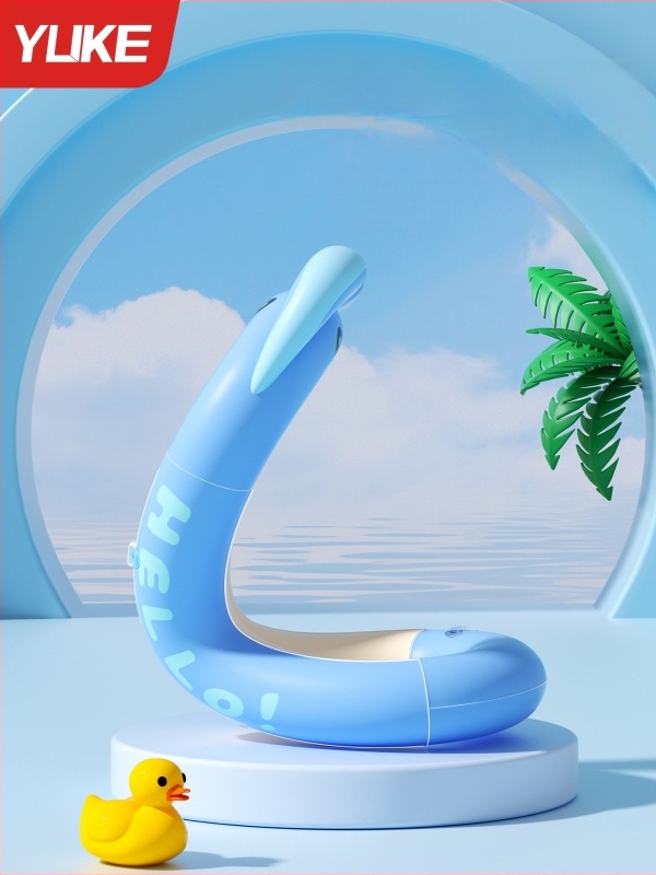 Inel de înot pentru copii cu două camere de aer, protecție împotriva înecării, model desen animat, PVC ecologic