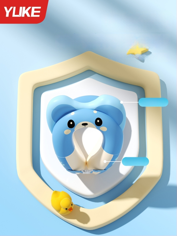 Inel de înot pentru copii cu două camere de aer, protecție împotriva înecării, model desen animat, PVC ecologic