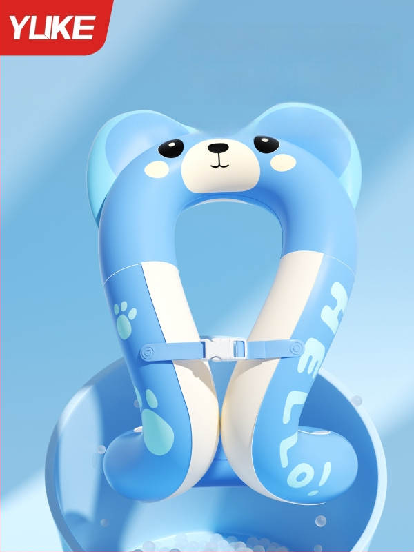 Inel de înot pentru copii cu două camere de aer, protecție împotriva înecării, model desen animat, PVC ecologic